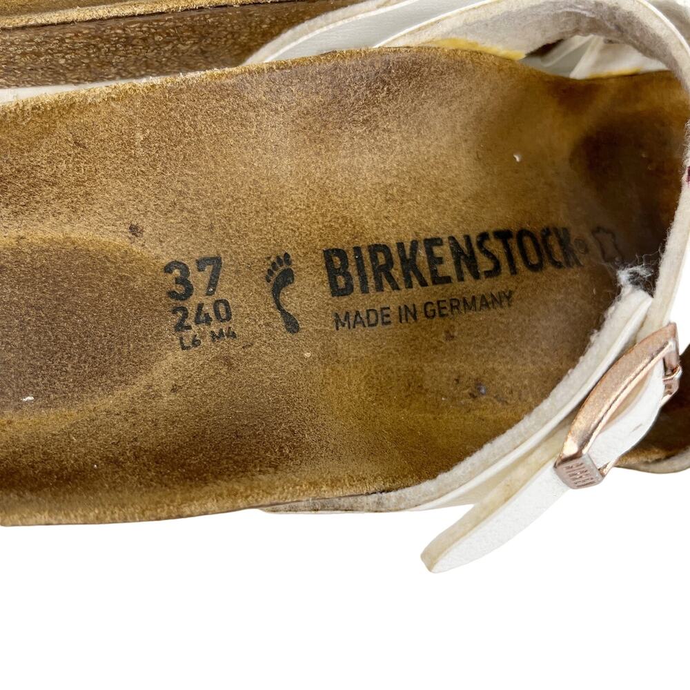 Birkenstock Yao Sandals White Double Buckle 37 L6M4 - Picture 9 of 14